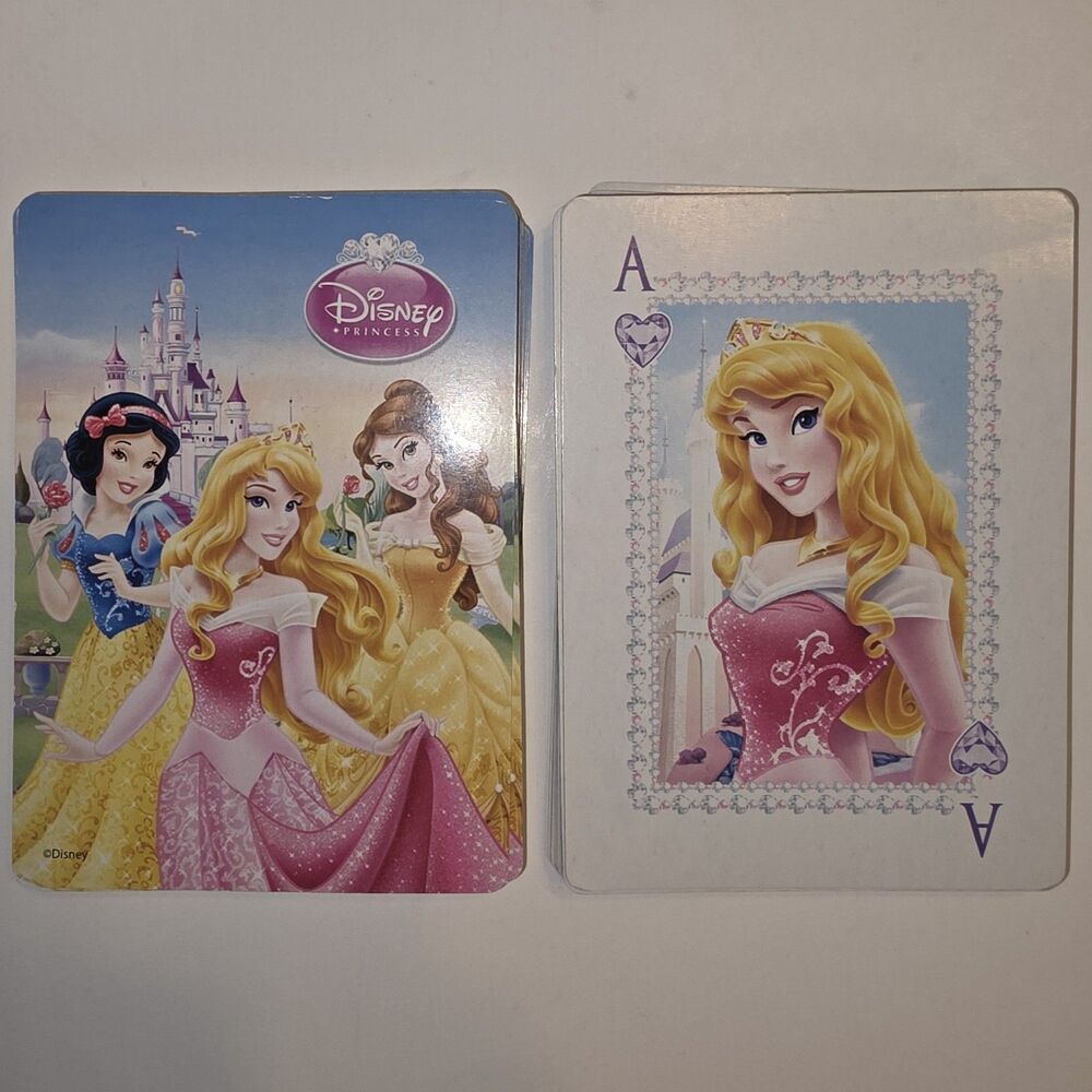 Disney Princess Jumbo Playing Cards Snow White, Aurora & Belle *NO BOX*
